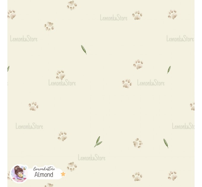 Basic Lion [Coordinate] seamless pattern - Almond