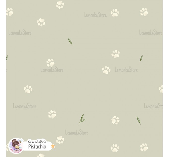 Basic Lion [Coordinate] seamless pattern - Pistachio