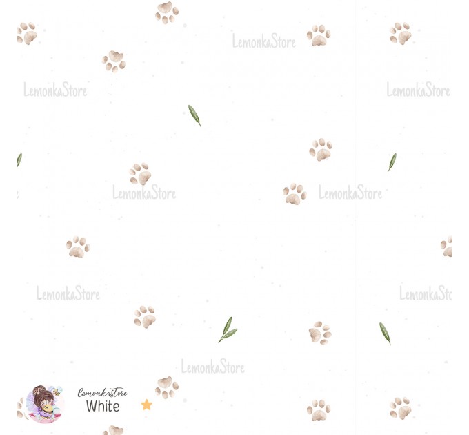 Basic Lion [Coordinate] seamless pattern - White