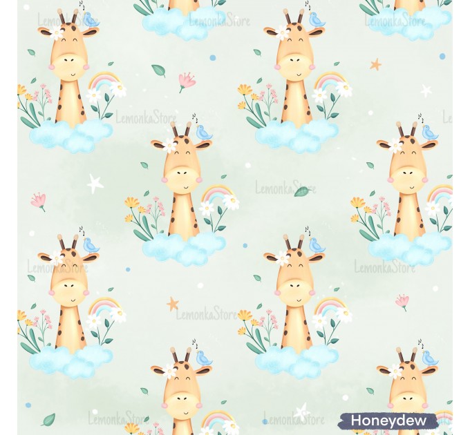  Bonnie giraffe exclusive pattern - Honeydew