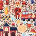 Brave firefighter exclusive seamless pattern - Leopard