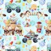 Candy Land  - Middle Ages exclusive seamless pattern - Sky