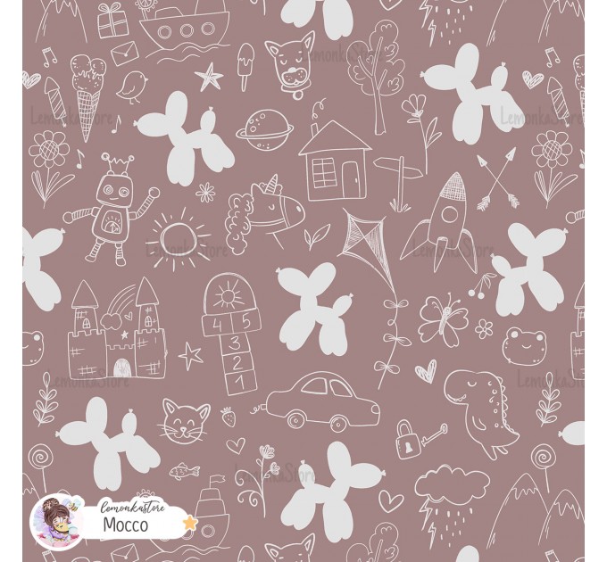 Childhood Adventure exclusive seamless pattern - Mocco