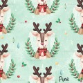 Christmas Deer exclusive seamless pattern - Pine