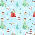 Christmas Dino exclusive seamless pattern - Magic