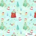 Christmas Dino exclusive seamless pattern - Mint