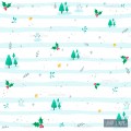 Christmas Forest exclusive [Coordinate] seamless pattern - Light stripes