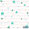 Christmas Forest exclusive [Coordinate] seamless pattern - Rose stripes