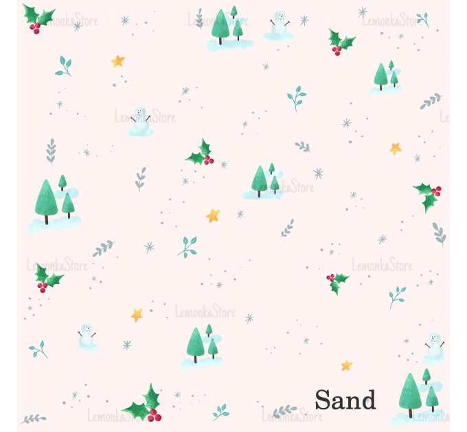 Christmas Forest exclusive [Coordinate] seamless pattern - Sand