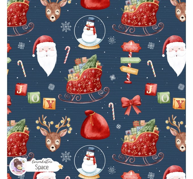 Christmas Favourites exclusive seamless pattern - Space