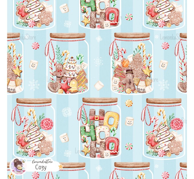 Christmas Jars exclusive seamless pattern - Cozy