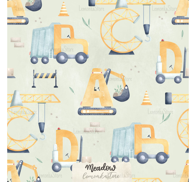 Construction-ABCD exclusive seamless pattern - Meadow