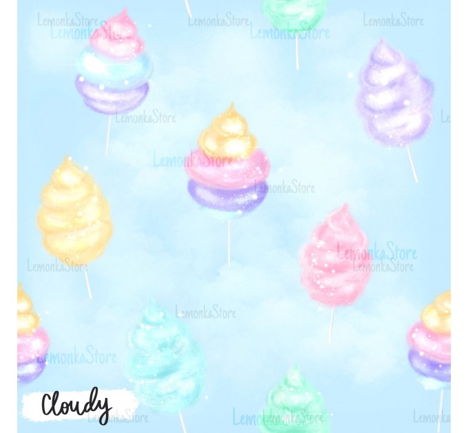 Cotton Candy exclusive pattern - Cloudy