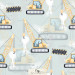 Crane Construction exclusive seamless pattern - Fog