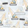 Crane Construction exclusive seamless pattern - Metal