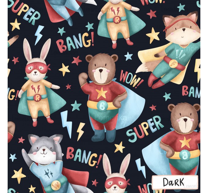 Cute and Strong exclusive seamless pattern - Dark