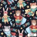 Cute and Strong exclusive seamless pattern - Dark