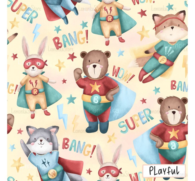 Cute and Strong exclusive seamless pattern - Playful