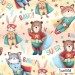 Cute and Strong exclusive seamless pattern - Sunrise