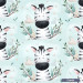 Cutie Zebra exclusive seamless pattern - Fresh