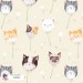 Dandelion Kitty exclusive seamless pattern - Cotton