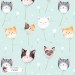 Dandelion Kitty exclusive seamless pattern - Forest