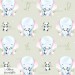 Elephant and panda toy exclusive seamless pattern - Olive