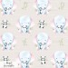 Elephant and panda toy exclusive seamless pattern - Pearl