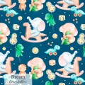 Elephants and dino toy exclusive seamless pattern - Dream