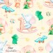 Elephants and dino toy exclusive seamless pattern - Star