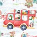 Christmas seamless pattern - Elf Village 