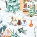 Christmas seamless pattern - Elf Village 