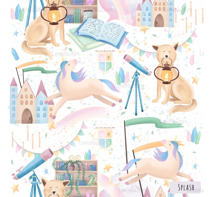 Fairy tale in magic library exclusive pattern - Splash