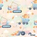 Fall trucks exclusive seamless pattern - Autumn