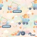 Fall trucks exclusive seamless pattern - Autumn