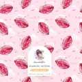 Pinky floral American football seamless pattern