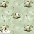 Forest spirit (Owl) exclusive [Coordinate] seamless pattern - Sage