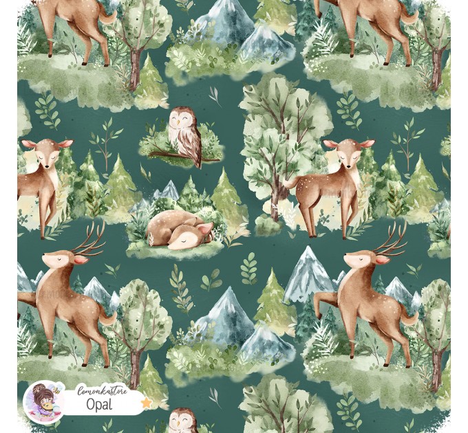 Forest spirit exclusive seamless pattern - Opal