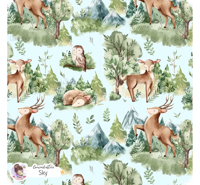 Forest spirit exclusive seamless pattern - Sky