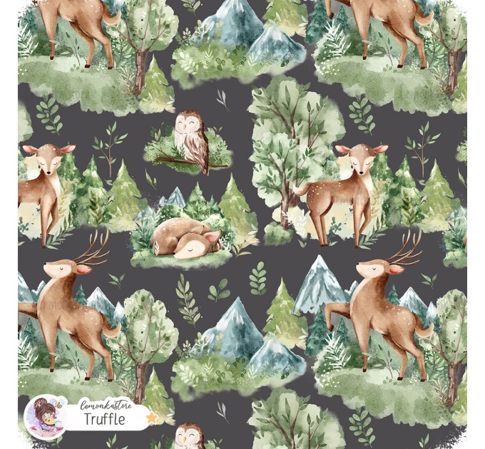 Forest spirit exclusive seamless pattern - Truffle