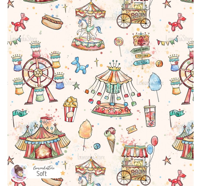 Fun Fair exclusive seamless pattern - Soft