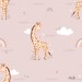 Giraffe Nicole exclusive seamless pattern - Ash