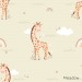 Giraffe Nicole exclusive seamless pattern - Meadow