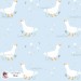 Goose and Dandelions exclusive seamless pattern - Blue