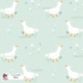 Goose and Dandelions exclusive seamless pattern - Mint