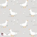 Goose and Dandelions exclusive seamless pattern - Pale