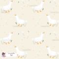 Goose and Dandelions exclusive seamless pattern - Tan