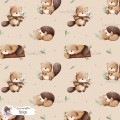 Little Beaver exclusive seamless pattern - Beige