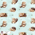 Little Beaver exclusive seamless pattern - Mint