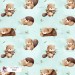 Little Beaver exclusive seamless pattern - Mint